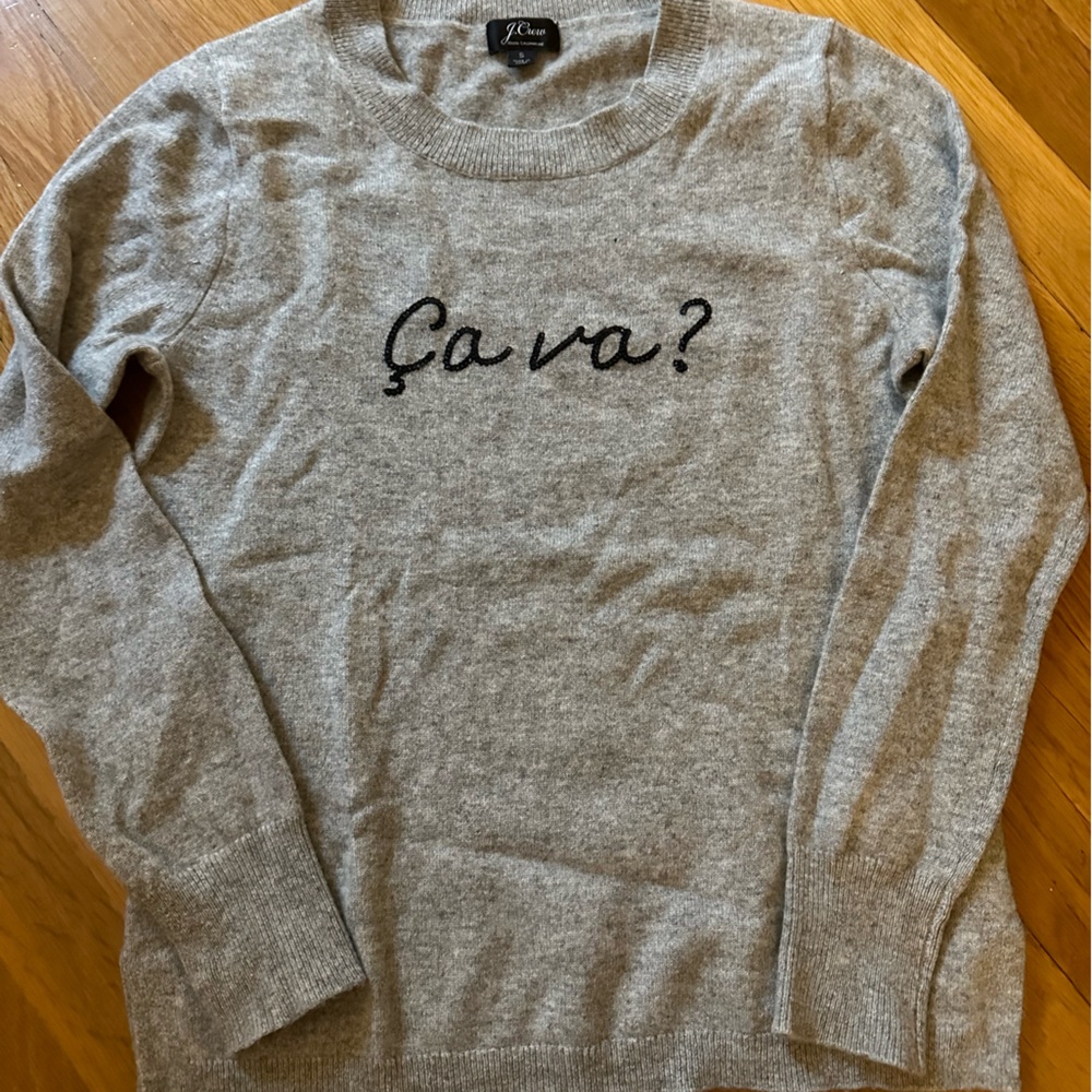 J.Crew “ça va?” 100% Cashmere Sweater - Picture 4 of 10